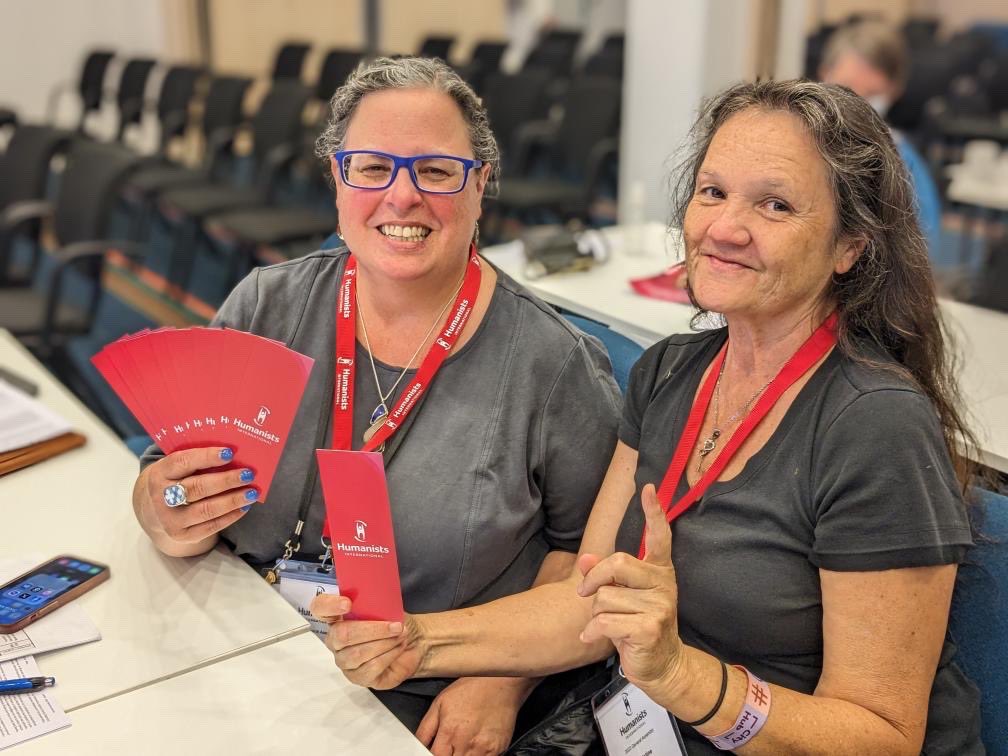 americnhumanist's tweet image. A couple memories from recent #WHC2023 in Copenhagen thanks to @evansaysblah @AtheistsLA @YoungHumanIntl @HumanistsInt #humanism