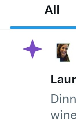 bykimbo's tweet photo. What the heck does that symbol mean in my notifications?  Purple four point star. https://t.co/5e8GKsYgQq