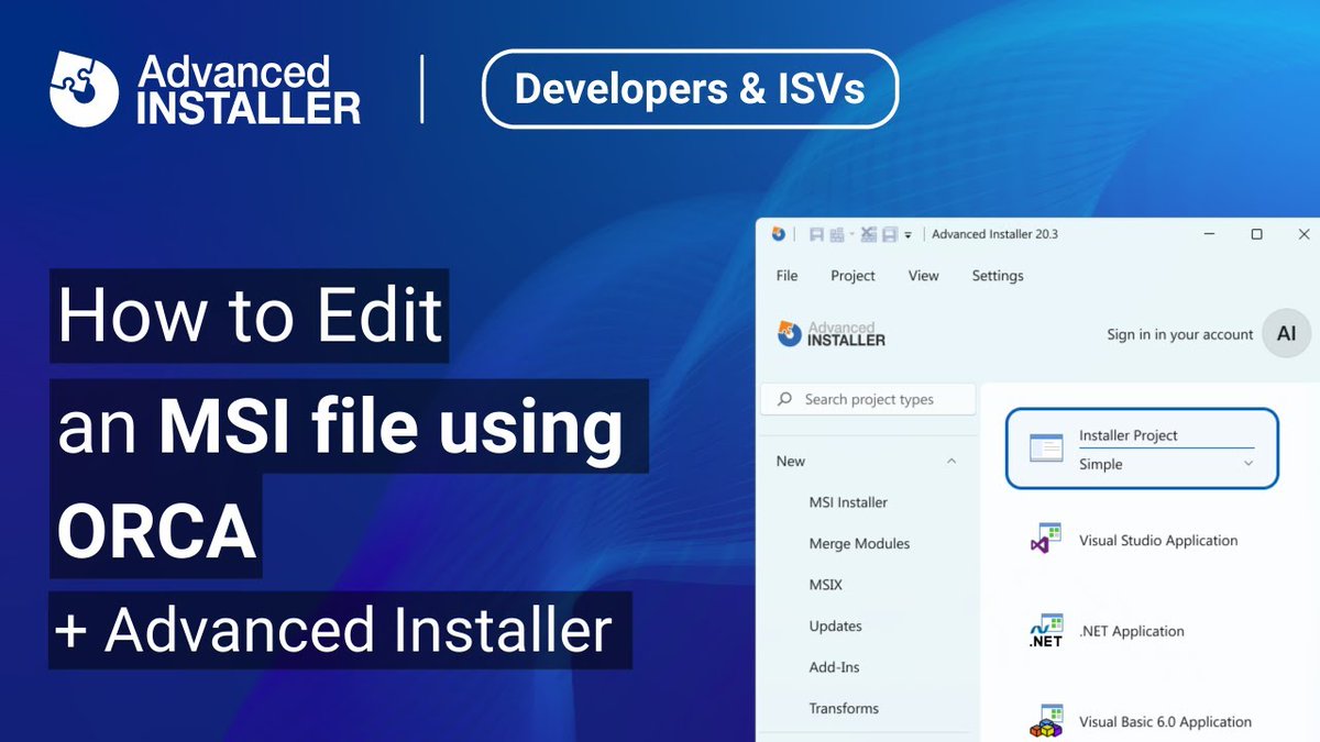 advinst's tweet photo. 🚀 Need a reliable and user-friendly packaging tool for your software? Simplify your software deployment with @advinst! No more background MSI database changes with Orca. 💼🔧 Learn how: https://t.co/aUmjD88tUl
#SoftwarePackaging #SoftwareDevelopment https://t.co/vtnefQdB3X
