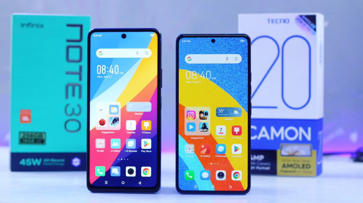 iktech6's tweet photo. Your Choice
1. Infinix Note 30
2. Tecno Camon 20

Let me know in the comments section
#infinix #infinixnote30 #tecno #tecnocamon20 #follow #instagood #facebook #threads #x https://t.co/00cziQQsxx