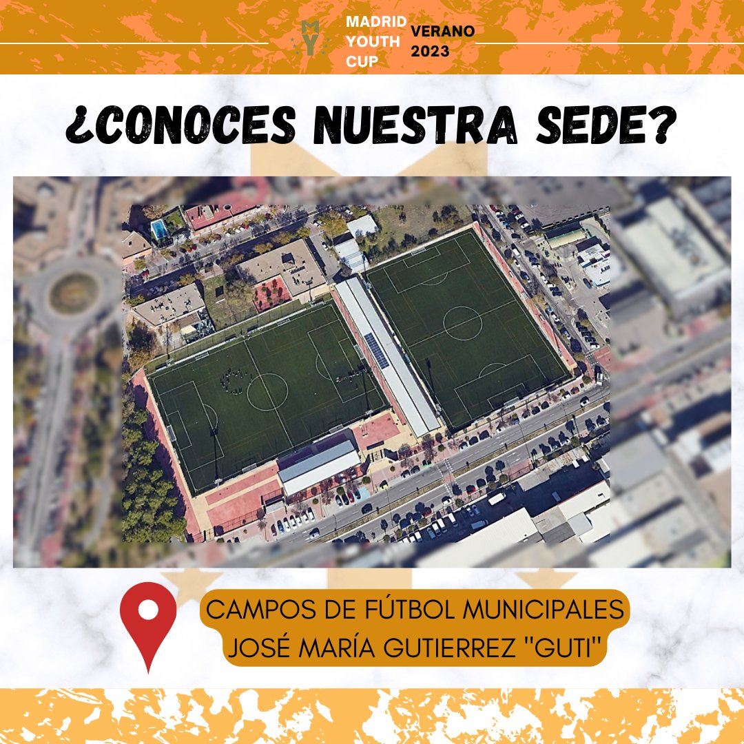 🤔  ¿Sabés donde se jugará la <a href="/MadridYouthCup/">Madrid Youth Cup</a>?

📍 Campos de fútbol municipales José María Gutiérrez "Guti"

#madridyouthcupverano2023 #MYCverano23