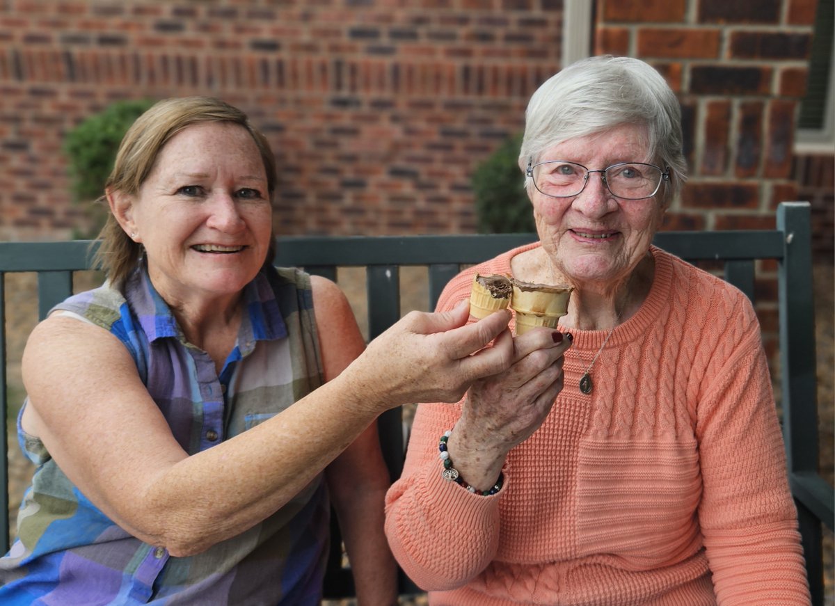 Cheers to ice cream cones on our porch! 
#WeLoveIceCream 
#Makingmemories