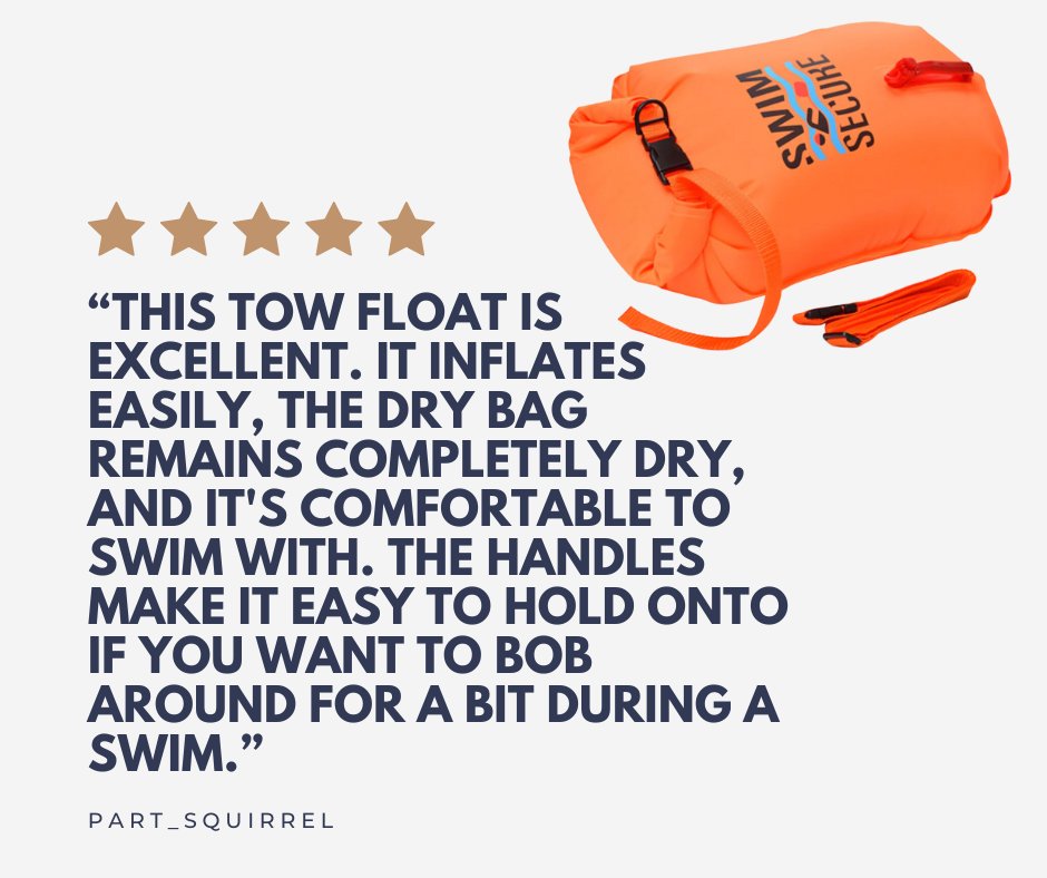 Review time * * * * * Click on the link to find out more buff.ly/2GIGiVn #Swimsecure #drybag #openwaterswimming #specialoffer #besaferbeseen #highvisibility #outdoorswimming #wildswimming #coldwaterswimming #lakeswimming #towfloat #openwater #rlssuk #swimbuoy