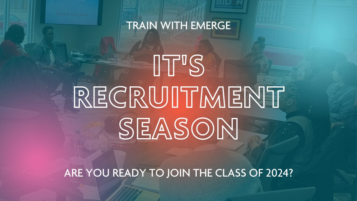 EmergeAmerica's tweet photo. It’s #RecruitmentSeason! Time to #EmergeNow and start planning your run for elected office. 🧵 https://t.co/LIZW2KG4es