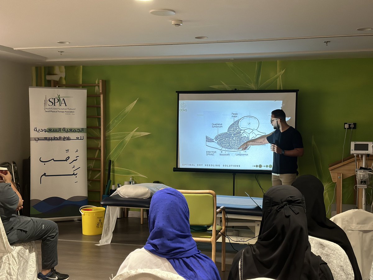 #سبتا_مكة

اليوم الثاني من ورشة العمل

“Certified Dry Needling”
المستوى الأول

للمحاضر القدير
أ. احمد محروس
<a href="/ahmad_mahrous/">Ahmad Mahrous 🇸🇦</a>

بمعاونة
أ. العنود الدويش
<a href="/alanoudalduwish/">Alanoud Alduwish</a>

المنعقده في
المستشفى السعودي الالماني بمكة
قسم العلاج الطبيعي
<a href="/sghmakkah/">المستشفى السعودي الألماني مكة المكرمة</a>

بحضور وتفاعل اكثر من رائع ✨