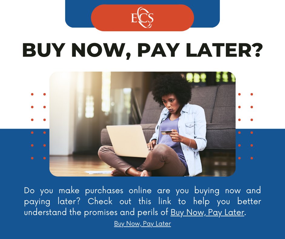 #buynowpaylater ! What a convenience! Or is it? Read this article to help better understand the promises&perils of #onlineshopping npr.org/2021/11/29/105… It's important to understand the impact online purchases make to our finances. #creditunions #financialliteracy #ECSFCU