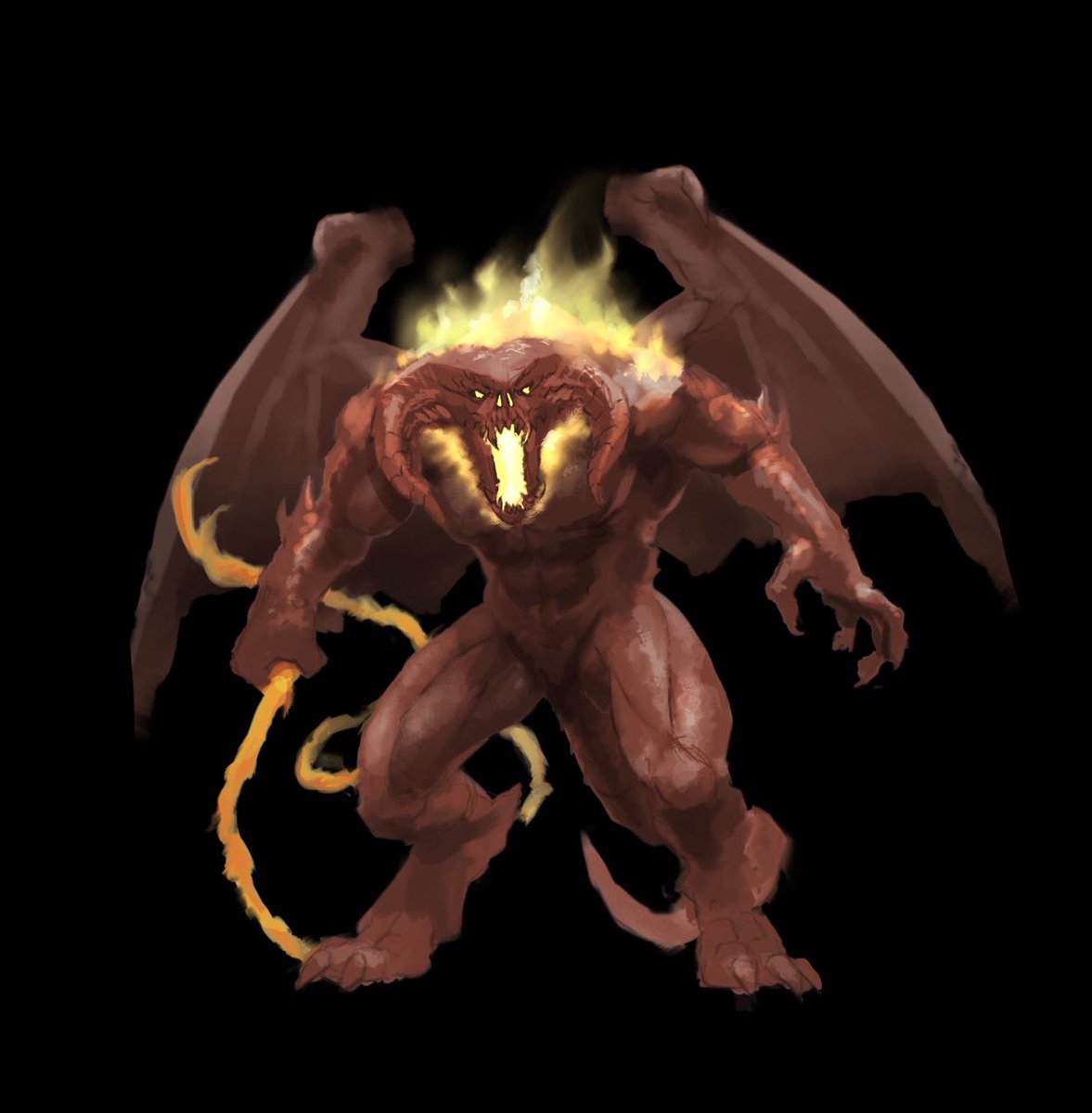 Sneak peek of one of this week’s #paperminis… Balrog!

#ttrpg #tabletopgames #paperminiatures