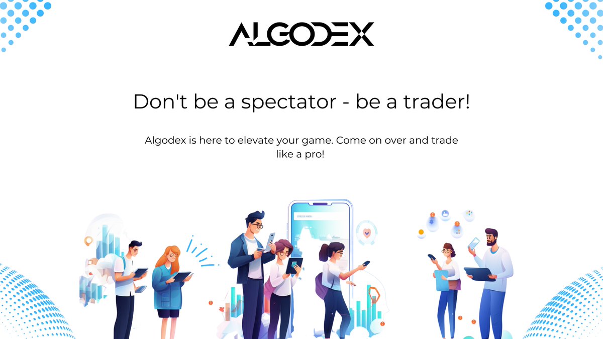Unleash your inner trader with Algodex! No sidelines here – dive into decentralized trading and join the dynamic world of trading. 
#algodex #algorand #algorandfoundation #joinnow