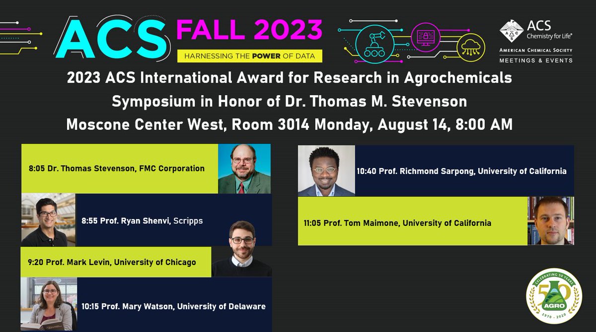 Shameless promotion of an Organic focused session of a symposium I am participating in next Monday in the AGRO Division of the upcoming ACS meeting. The Symposium continues in the afternoon and on Tuesday morning.