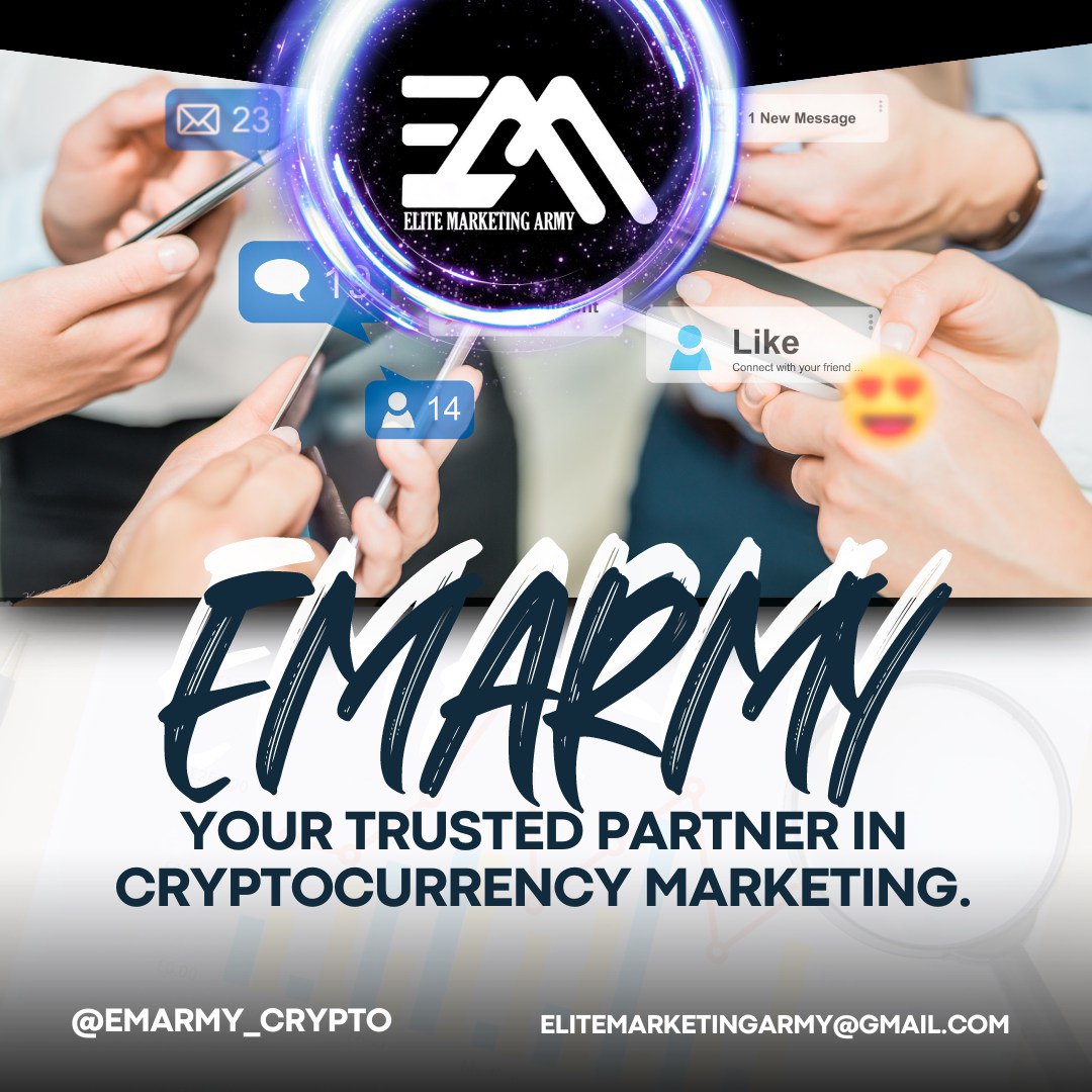 webbiesglobe's tweet image. Comprehensive social media management: Elite Marketing Army manages your social media accounts, ensuring consistent and engaging content to attract followers.

#EMArmy

@EMARMY_CRYPTO 

 #Etherum  #CryptoCommunity #CryptoPromotion #Revolution