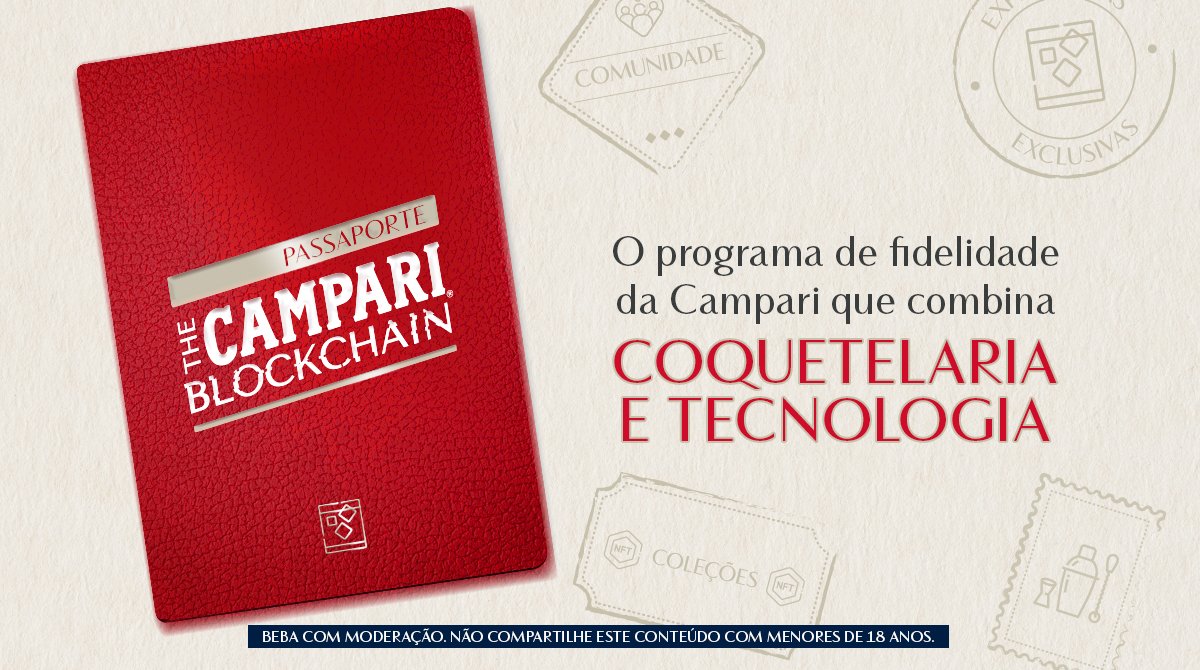 CampariWeb3's tweet photo. Está no ar o programa de fidelidade criado especialmente para os Campari Lovers! Com o Passaporte The Campari Blockchain vc coleciona selos e ganha benefícios e experiências exclusivas! Baixe o aplicativo de forma gratuita e garanta seu NFT de boas-vindas. https://t.co/y0m9cR5Avm https://t.co/Zp8k2hBf4m