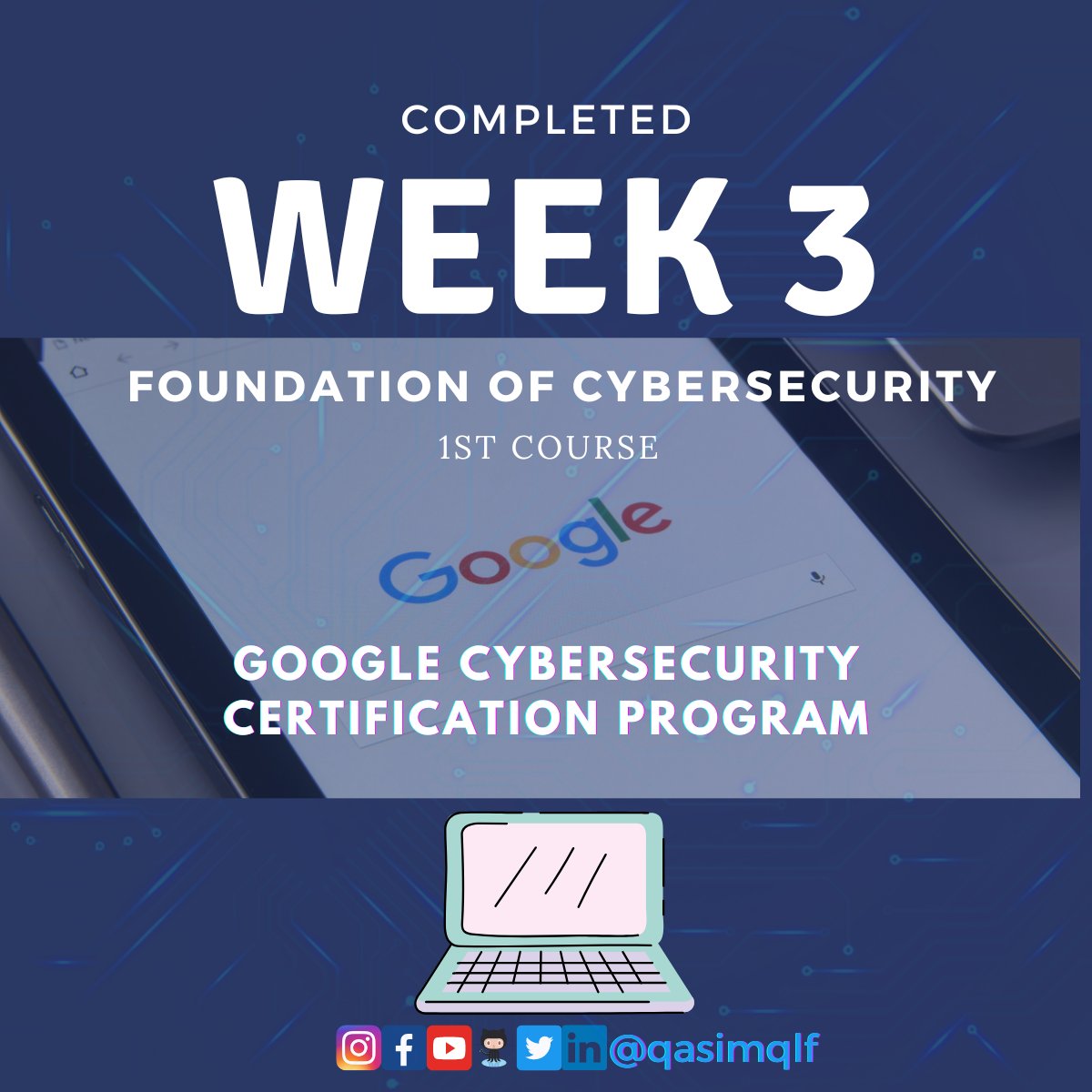 qlfqasim's tweet image. #GoogleCertification #Cybersecurity