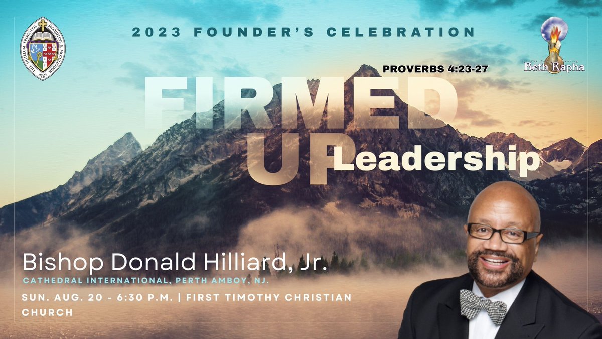 BethRapha1's tweet photo. Looking forward to honoring our Founder @DrJMcCullough with Pastor Chermain Lashley, Pastor Joycelyn Barnett and @Bishop_Hilliard! Celebrating "Firmed Up Leadership"! Hope to see you there at https://t.co/LiJcEsMPpd! https://t.co/1i1LXq86hG