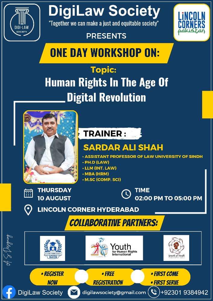 For registration click the link below ;
docs.google.com/forms/d/e/1FAI…

#digilawsociety #workshop #humanrights #awareness #lawconference #digilawsociety 
#DigiLawSociety #LegalEmpowerment #DigitalJustice #LegalEducation #EmpoweringCommunities #LAWFORALL #lawenforcement