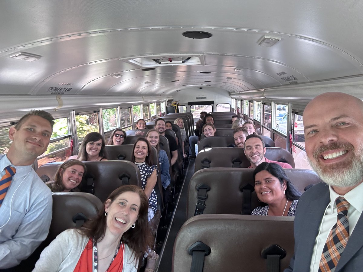 DrTonyArnold's tweet photo. Our newest group of teachers &amp; administrators taking a bus tour 🚌 of the District. #claytonexperience #NTI2023 https://t.co/uVYcWReSEa