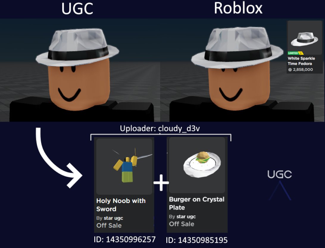 RBXNews on X: FREE UGC LIMITED: The Cute Face Looking Bright