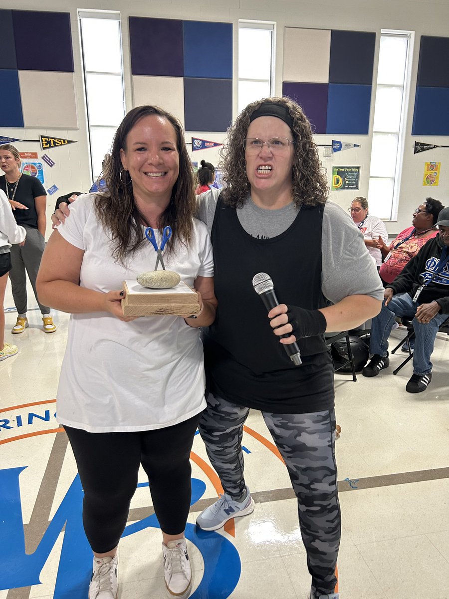 MsCodiCummings's tweet image. PD days can be bland but when your principal dresses up as her alter ego wrestler “Boss Lady” for ultimate rock paper scissors, everyone has fun!
