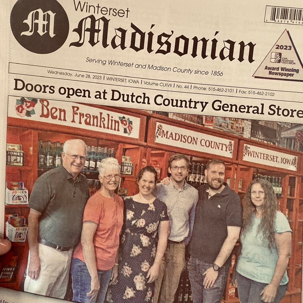 HPMGINC's tweet photo. We are still basking in the warmth of the delightfully successful grand opening of our longtime client Dutch Country General Store’s new location in Winterset, Iowa. Congrats to all! #SmallBusiness #Community #PR https://t.co/9VHPcd5Gbr