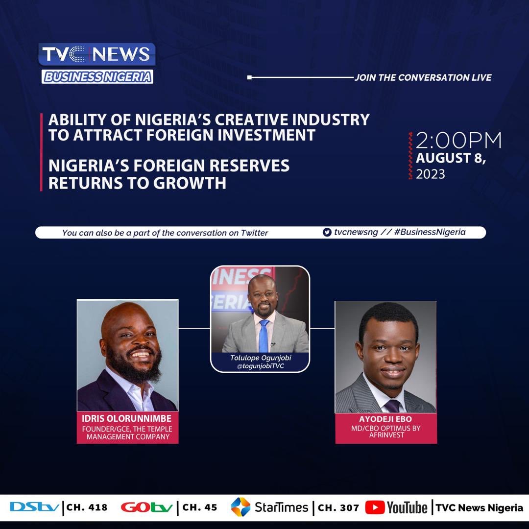 Let’s continue the conversation at 2pm ..
<a href="/tvcnewsng/">TVC News</a> <a href="/sdin_jacob/">Stella Din-Jacob</a> <a href="/FemiAkandeTVC/">FEMI AKANDE</a> <a href="/hazucall/">ASUQUO JAMES</a> <a href="/KAYODELADEINDE/">KAYODE LADEINDE</a> <a href="/segunawo/">Olusegun Awolowo</a> <a href="/officialABAT/">Bola Ahmed Tinubu</a> <a href="/idrisolorun/">idris olorunnimbe</a> <a href="/FinMinNigeria/">Federal Ministry of Finance</a> <a href="/nnpclimited/">NNPC Limited</a> <a href="/cenbank/">Central Bank of Nigeria</a> <a href="/AjuriNgelale/">Ajuri Ngelale</a> <a href="/BudgITng/">BudgIT Nigeria</a> @FMoCDENigeria <a href="/tvcnewsng/">TVC News</a> <a href="/followlasg/">The Lagos State Govt</a> <a href="/lagoschamber88/">Lagoschamber88</a> @FMICNigeria <a href="/min/">min</a>