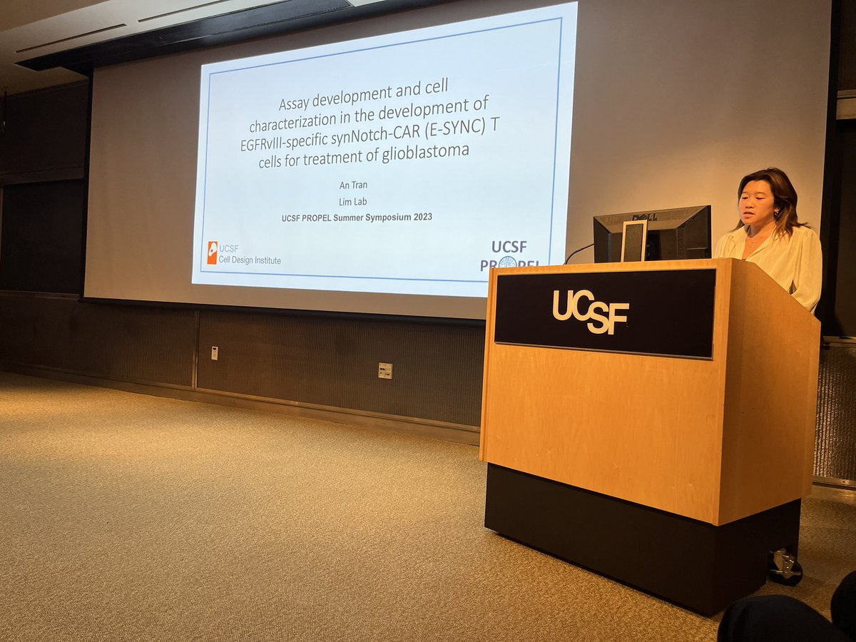 @UCSF_PROPEL An Tran (Lim lab) estimating the dose and testing specificity of a novel CAR T cell treatment! FDA application in process!!! Clinical trial starting later this year 🤞🏼🤞🏼