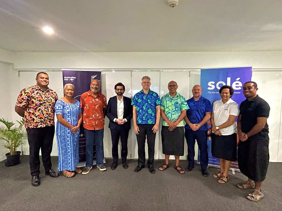 MDFGlobal's tweet photo. MDF is partnering with @solefintechFj to make digital financial services more accessible in the Pacific region through its locally developed ‘Sole’ app.
The partnership aims to increase the app’s use in Fiji, with a view to rolling out the service more widely across the Pacific. https://t.co/nBir1u3xuf