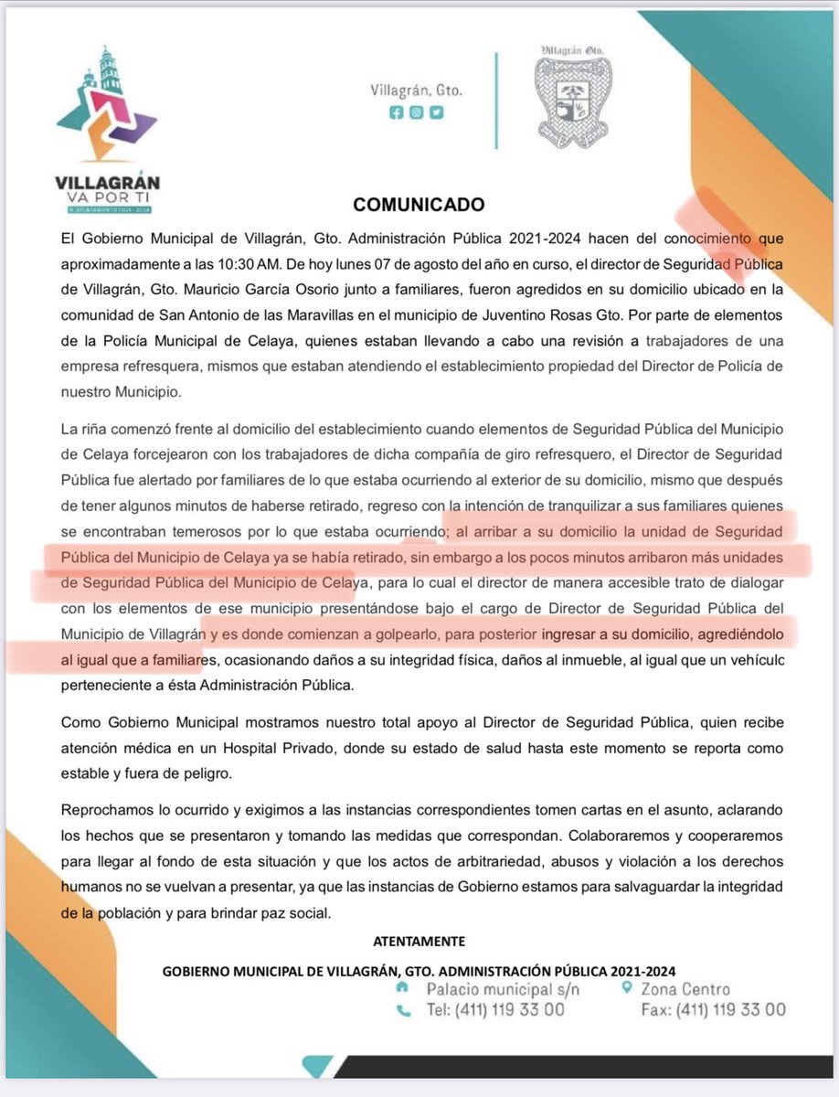 Voxmontejano's tweet photo. Policías de #Celaya golpeando a gente y a funcionarios en otros municipios…. Aquí los dos comunicados oficiales… uno de los dos miente… #Villagran #AbusoPoliciaco  #HayVideos https://t.co/zHXHwAR35G