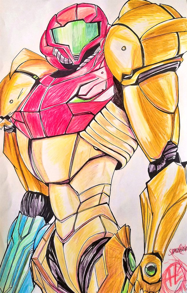 Metroid is 37 years old?! #Metroid37 #coloredpencils