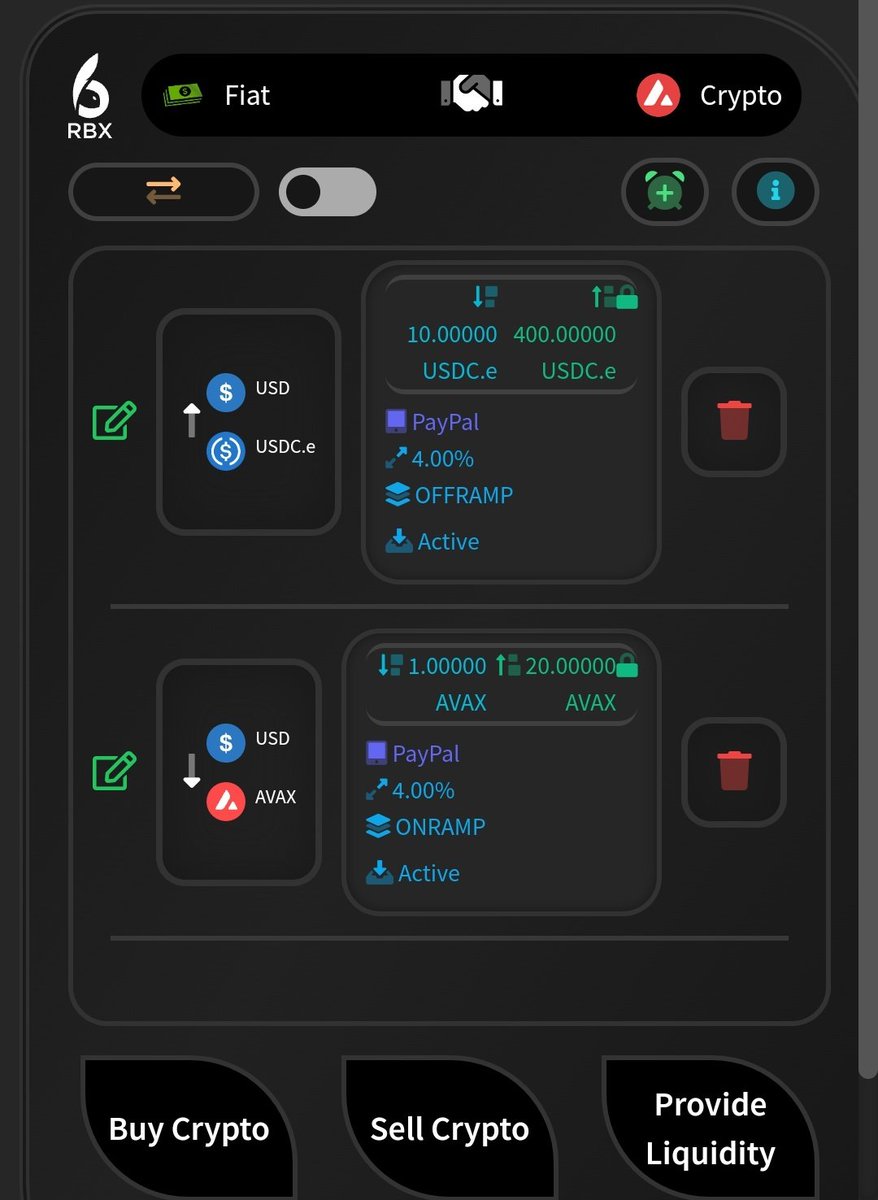 RBXtoken's tweet photo. Multiple new USD ramping options available on skipshift soon! Venue will be PayPal.
Pairs include:
Onramp:
Avax
Offramp:
Usdc.e
Usdt
All available completely decentralized, with NO KYC. Only on SkipShift.
@SkipShiftDefi
#SkipShift https://t.co/u3zvvJcPnu