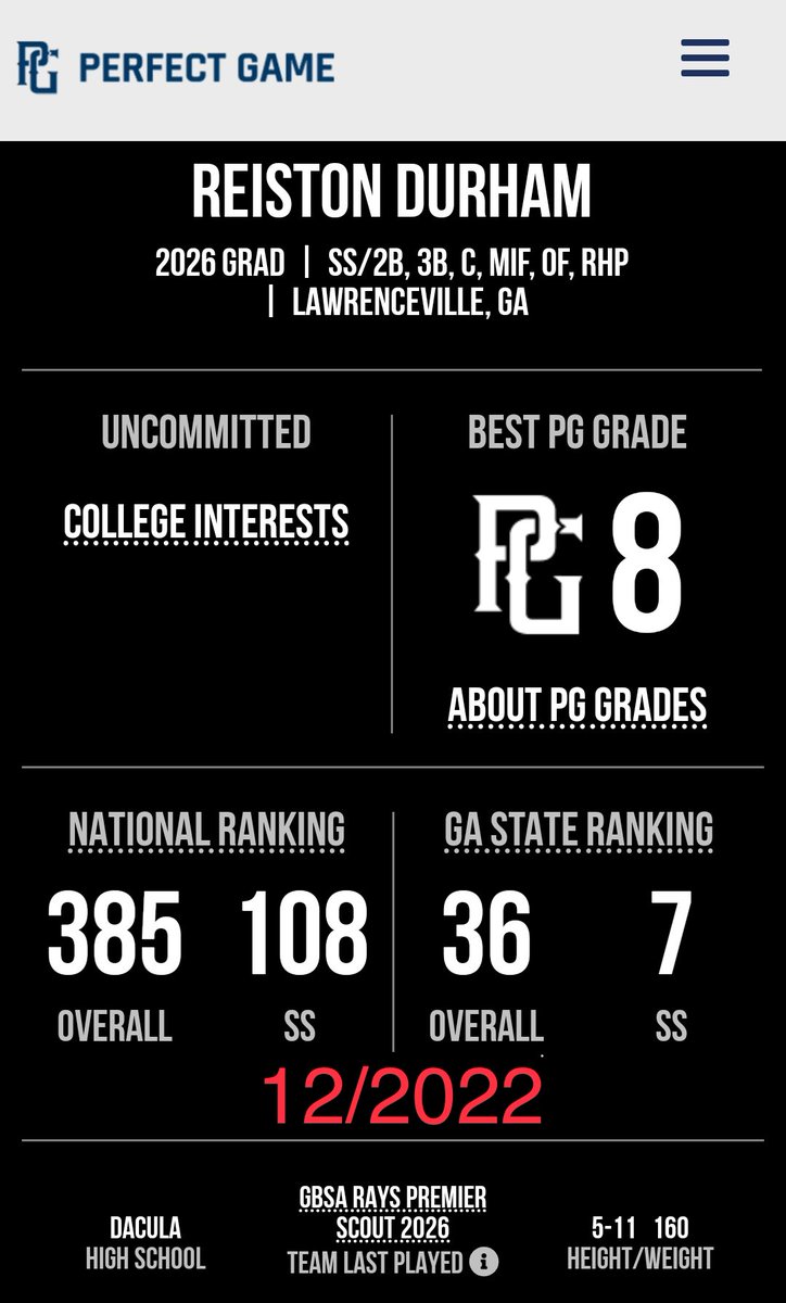 reistond1's tweet image. Turn around and I’m in your grill. 📈#gainz #watchmework #8124 @GBSARays @DaculaHSBase @PG_Georgia @PBRGeorgia