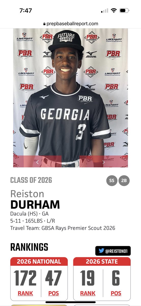 reistond1's tweet image. Turn around and I’m in your grill. 📈#gainz #watchmework #8124 @GBSARays @DaculaHSBase @PG_Georgia @PBRGeorgia