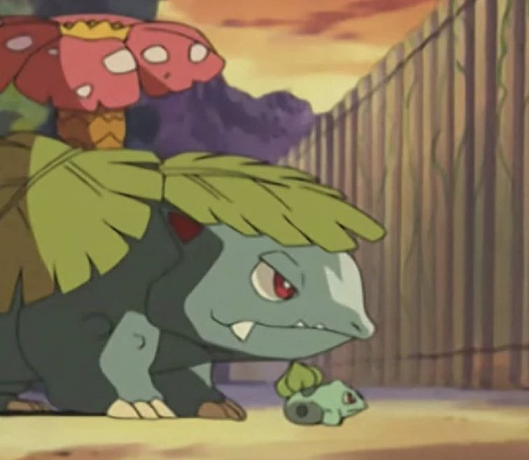 PokemonGems's tweet photo. look how tiny bulbasaur is here compared to venusaur https://t.co/eVb7FYhSd5