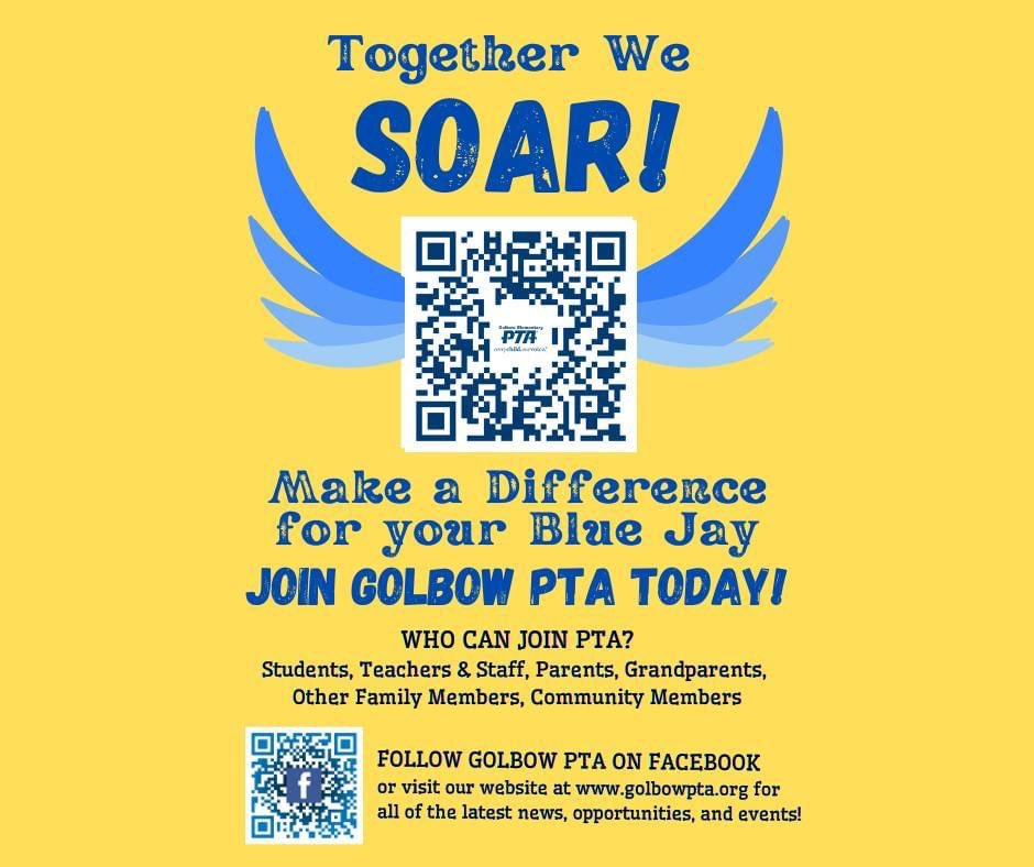 Join PTA at Golbow!!! 💙 <a href="/Golbowtweets/">Golbowtweets</a>