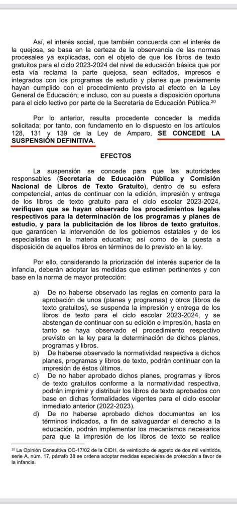borderlineason's tweet photo. El Poder Judicial de la Federación  concedió la suspensión definitiva de la edición y entrega de libros de texto gratuito para el 2023-2024, y fue promovida por la Unión Nacional de Padres de Familia AC, ante el juzgado tercero de distrito en materia administrativa en la CDMX https://t.co/32OPABNlCG
