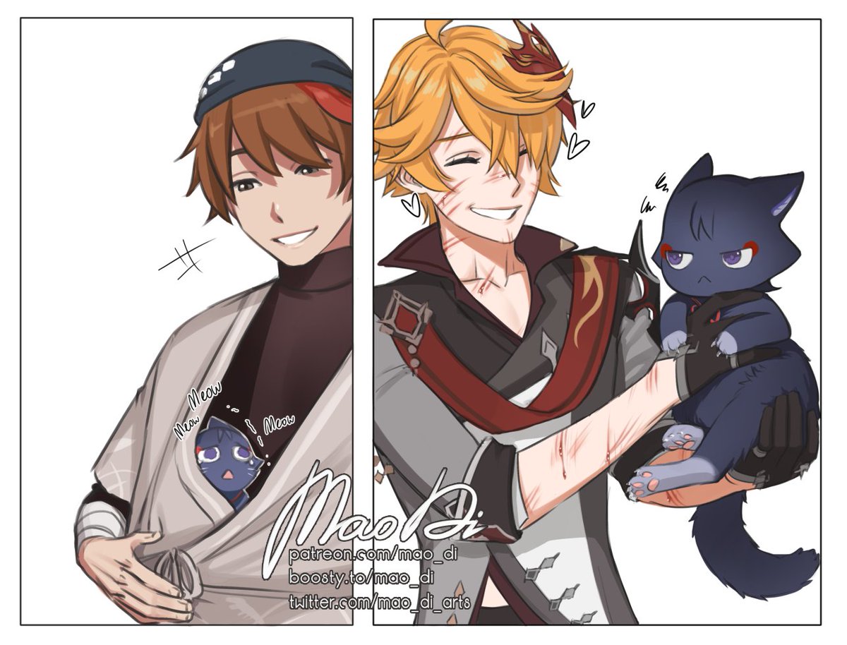 mao_di_arts's tweet photo. scarameow then and now 😝 https://t.co/NzWIsN1FhQ