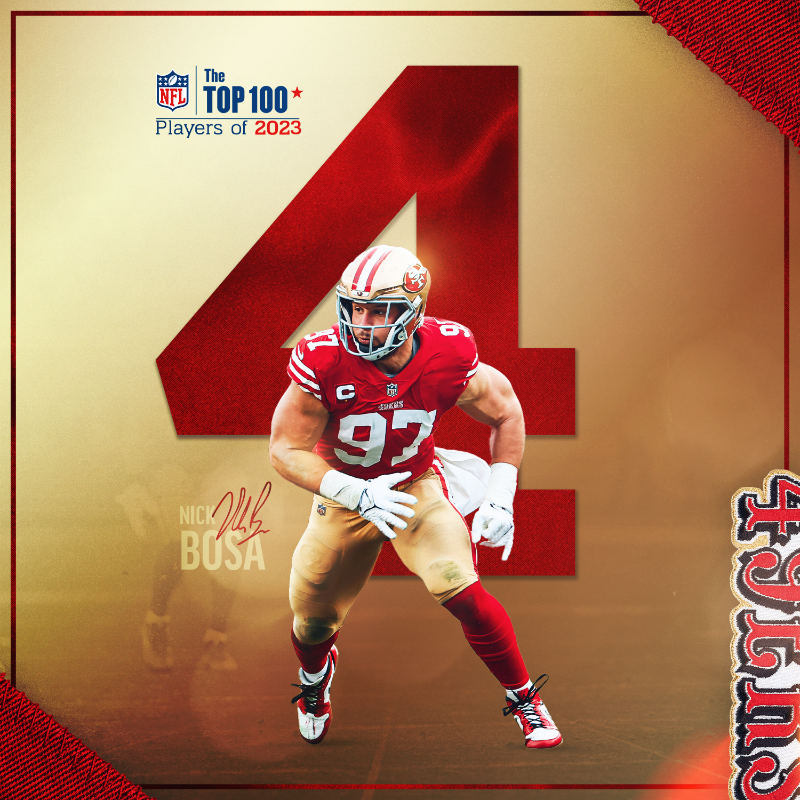49ers's tweet photo. 🔒 in at No. 4 on the #NFLTop100 🐻

Stream on NFL+