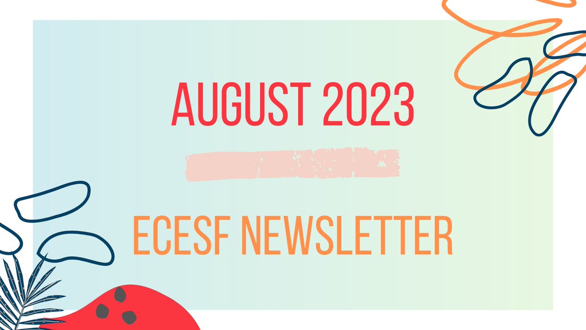 Check out ECESF's August Newsletter for lots of #ECE resources, incl. teacher substitutes, funding opportunities, input sessions, as well as policy updates you don't want to miss! Read here: conta.cc/3qkvF5q and sign up to receive our newsletter: ecesf.org/newsletter