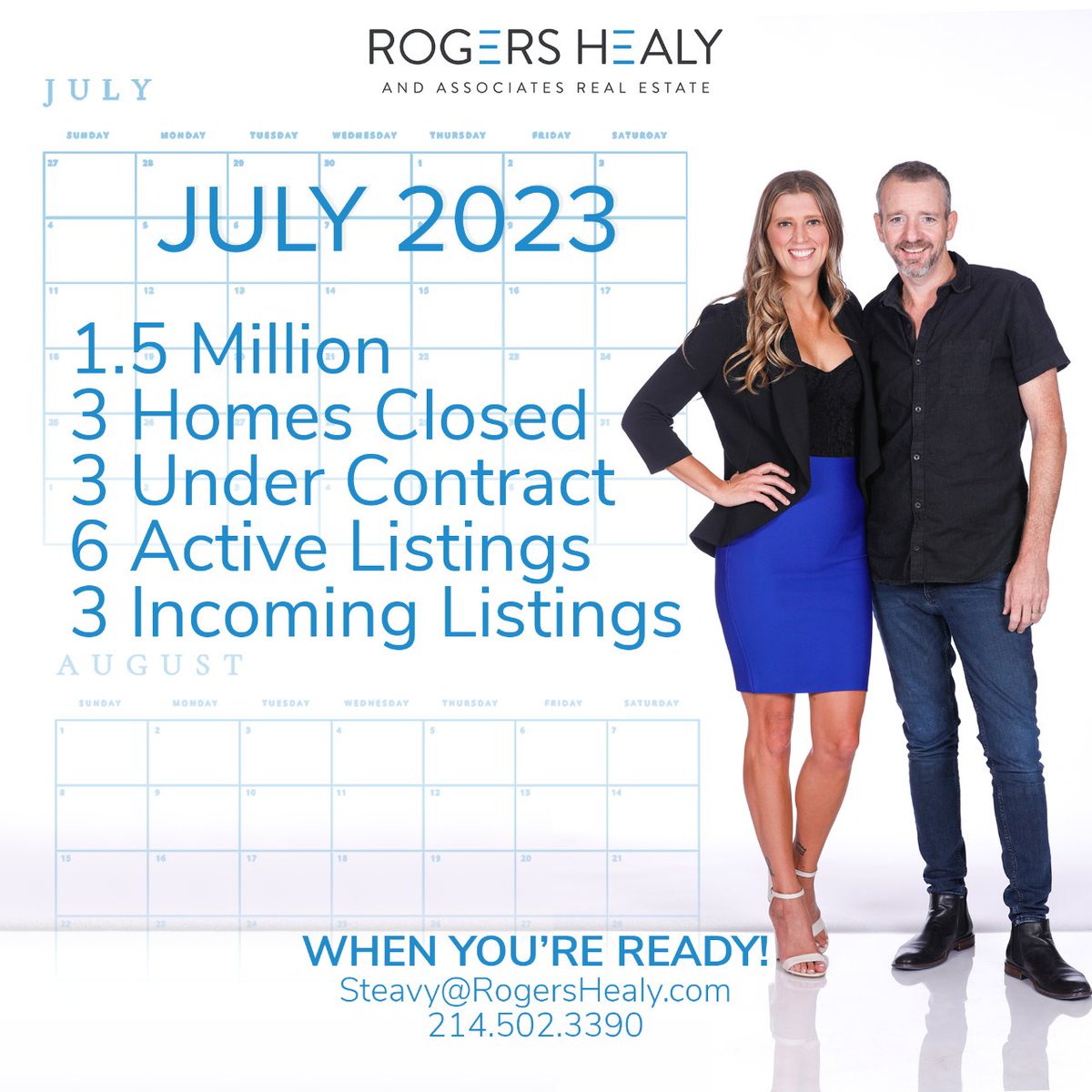 steavydfw's tweet photo. Goodbye July! We're heading into August in full force and ready to help you with your real estate goals! #rhadfw #listingagent #buyersagent #dallasrealestate #dallasrealtor #dallas https://t.co/RK3jvsC0It