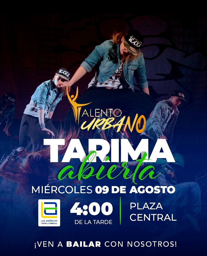 HOY miércoles la tarima de la Plaza Central recibe a @talentourbano_mcy para ponernos a bailar. 🥳

Trae tu pareja de baile y ven a disfrutar como cada semana en tu punto de encuentro. 💃🏻🕺🏻

Nos vemos a las 4 pm.🤗

#tarimaabierta #diversión #arteurbano #cclasamericas #maracay