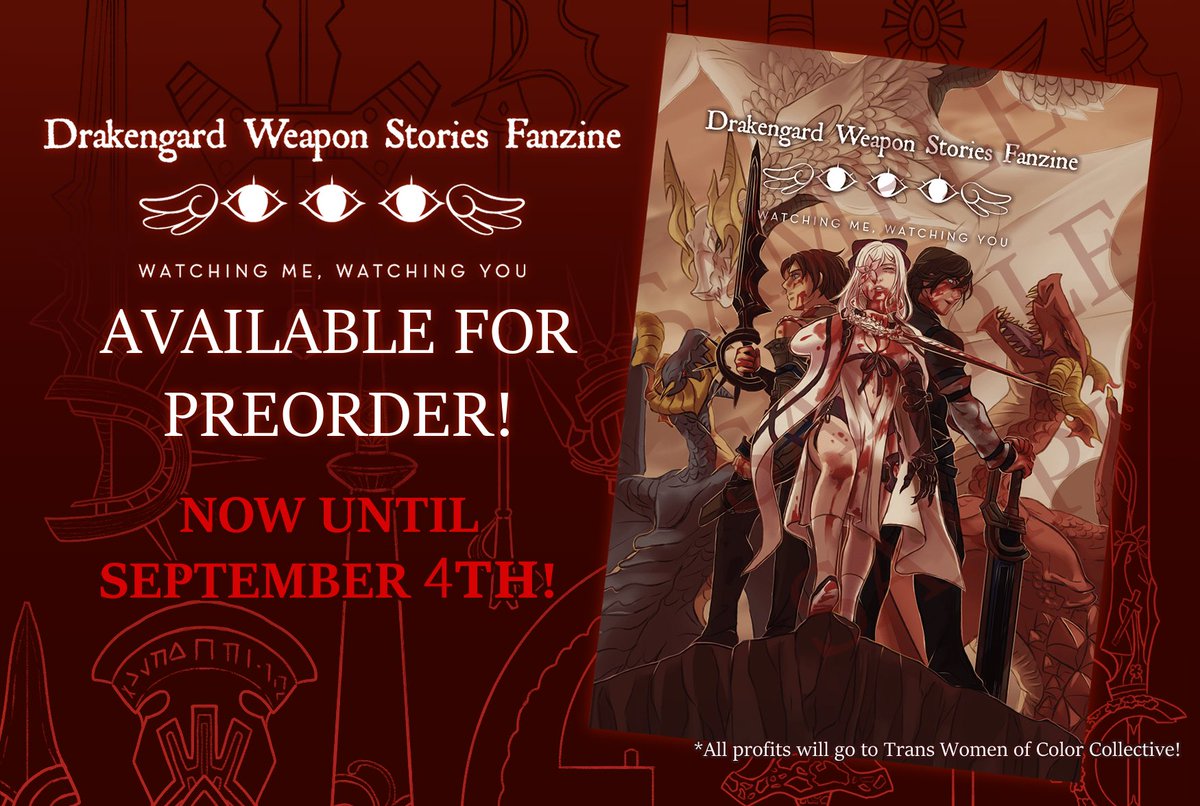 PREORDERS ARE OPEN!
Now until September 4th, you can preorder the Drakengard Weapon Stories Fanzine, featuring over 35 illustrations and a variety of Drakengard fan merch!
All profits go to TWOCCNYC!
Check below for listings! ⬇️
#Drakengard #Drakengard2 #Drakengard3