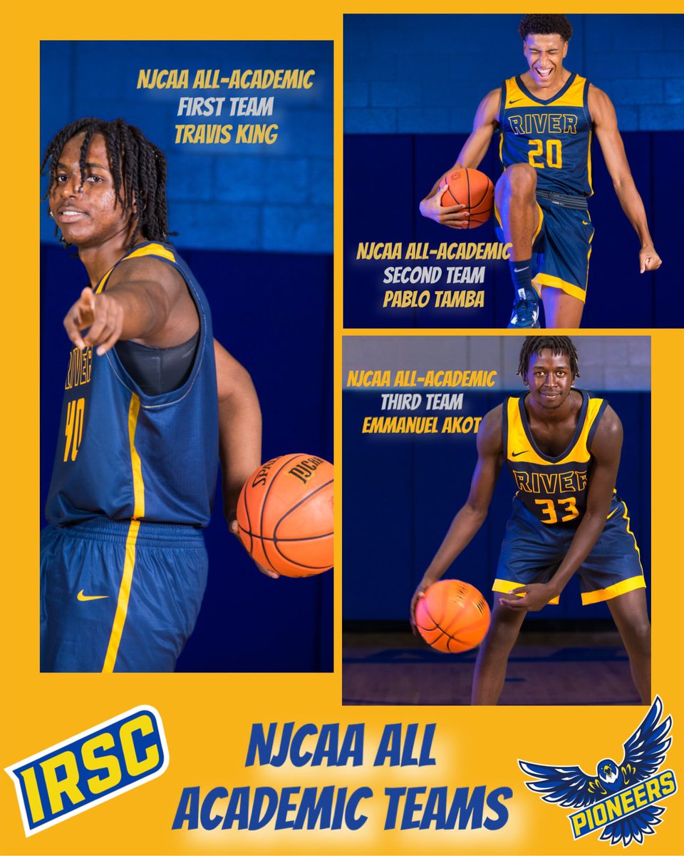 Indian River Hoops (@irsc_hoops) on Twitter photo Congratulations to our Pioneers on making the NJCAA All-Academic Teams. Way to get it done on and off the court. <a href="/IRSCAthletics/">Indian River State College Athletics</a> <a href="/JUCOadvocate/">JUCOadvocate - Brandon Goble</a>
#TravisKing #FirstTeam
#PabloTamba #SecondTeam #EmmanuelAkot #ThirdTeam Congratulations to our Pioneers on making the NJCAA All-Academic Teams. Way to get it done on and off the court. <a href="/IRSCAthletics/">Indian River State College Athletics</a> <a href="/JUCOadvocate/">JUCOadvocate - Brandon Goble</a>
#TravisKing #FirstTeam
#PabloTamba #SecondTeam #EmmanuelAkot #ThirdTeam