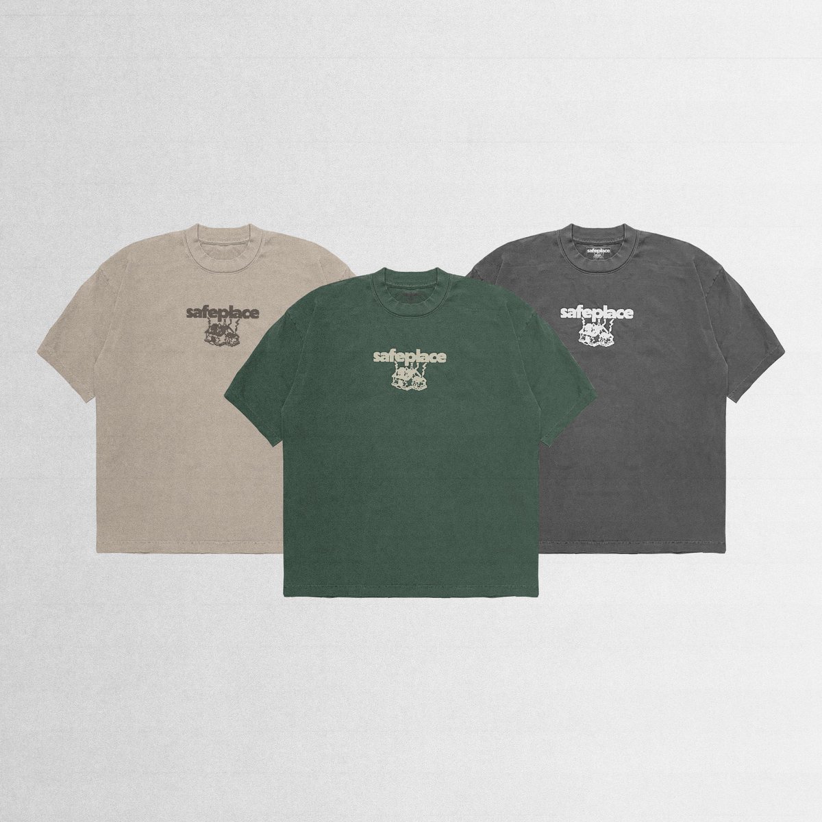 Cabin Essentials Tee
Safeplace Summer Capsule
August 12th [3:00pm EST]
$25

- One Color Print
- Multiple Colorways
- 6.5oz Garment
- Mock Neck