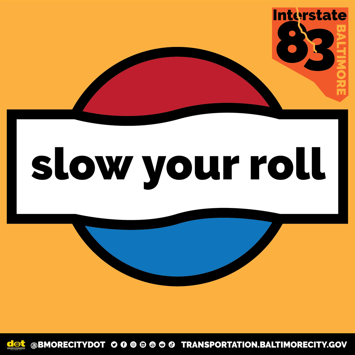 BmoreCityDOT's tweet photo. Slow your roll. https://t.co/SmtOyHC6dc