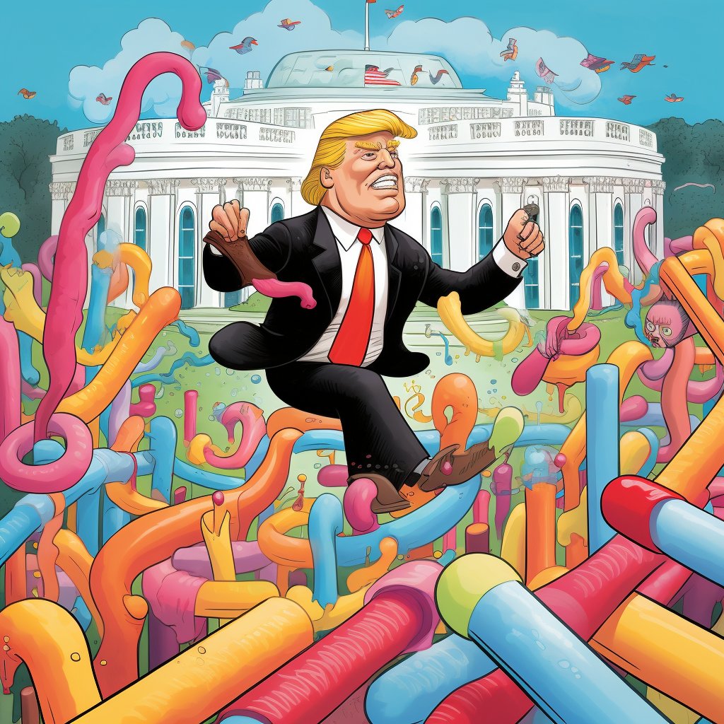 wittyandfab's tweet photo. Some of the amazing AI art discussed in the bonus episode out now! #podcast #whatpodcast #aiart #ai #trump #poolnoodles #cheetoman https://t.co/iAUg7hWNya