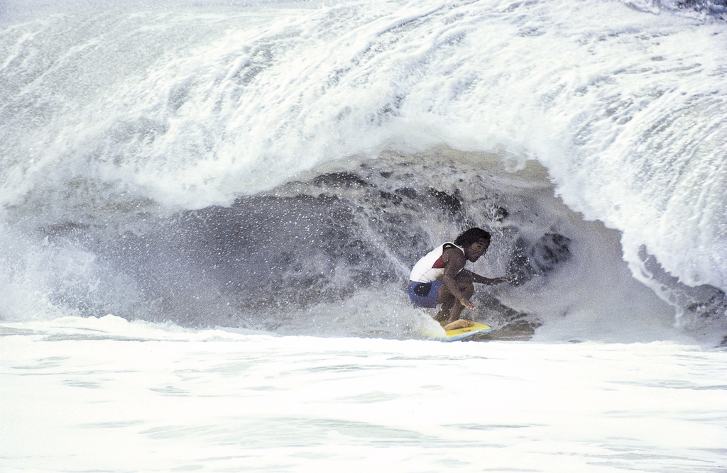 SurfersJournal's tweet photo. Danny Kwock, directing his sharp-edged twin into the Wedge's concussive whomp in the summer of ’79. Photo by Chuck Schmid. https://t.co/EGfcHZokM0