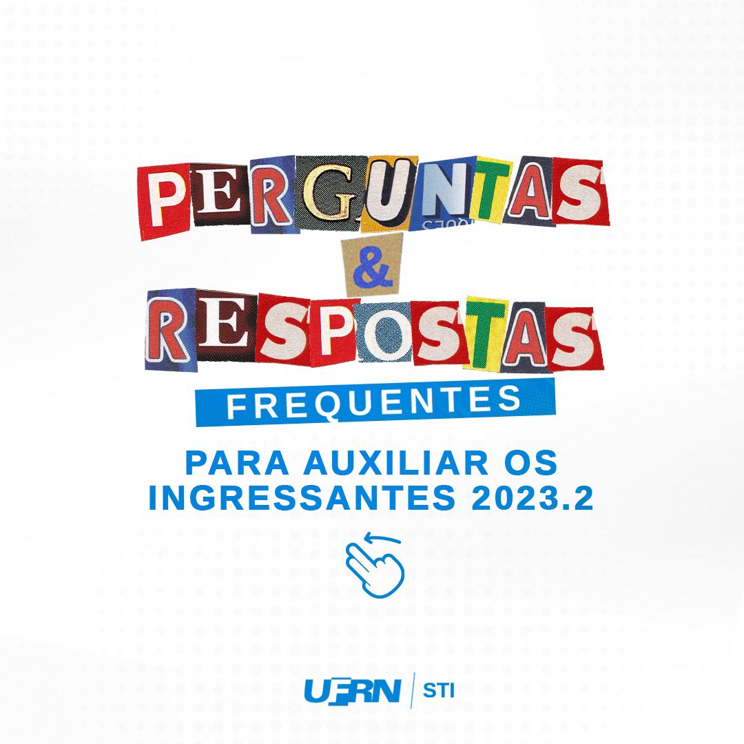 stiufrn's tweet photo. Você é ingressante 2023.2? Está com dúvidas sobre os primeiros passos na @UFRN.br? 😬
Fique tranquilo, preparamos esse post com algumas respostas que vão te ajudar no acesso aos nossos sistemas! Arrasta pro lado! 💙🥰
#STI #UFRN #STIUFRN #2023.2 https://t.co/v3yL5FtC6G
