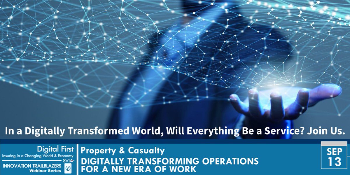 SVIAccelerator's tweet photo. In a Digitally Transformed World, Will Everything Be a Service? Join Us → https://t.co/2iWsT9GI1s - #DigitalFirst #PropertyCasualty #DigitalOps #FutureofWork #FutureOfInsurance #DigitalTransformation #NextGenWorkplace #InsurTech #SVIAEvents https://t.co/Na3Gd9yxlO
