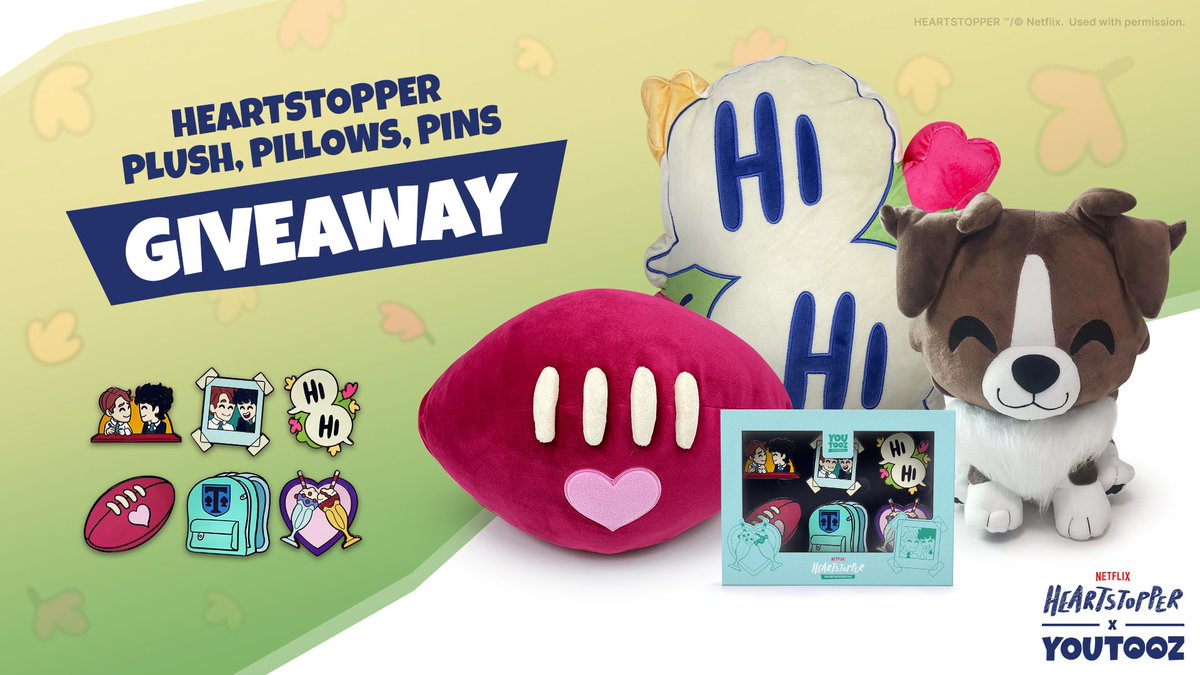 youtooz's tweet photo. youtooz x #heartstopper collection giveaway 🫶

retweet + comment NELLIE to win the full set 🐶 5 winners announced friday! https://t.co/AuDJLeDpXn