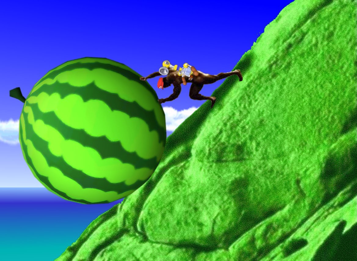 daily_sisyphus's tweet photo. one must imagine sisyphus bringing the largest watermelon to the surf cabana https://t.co/FYK02LqNbG