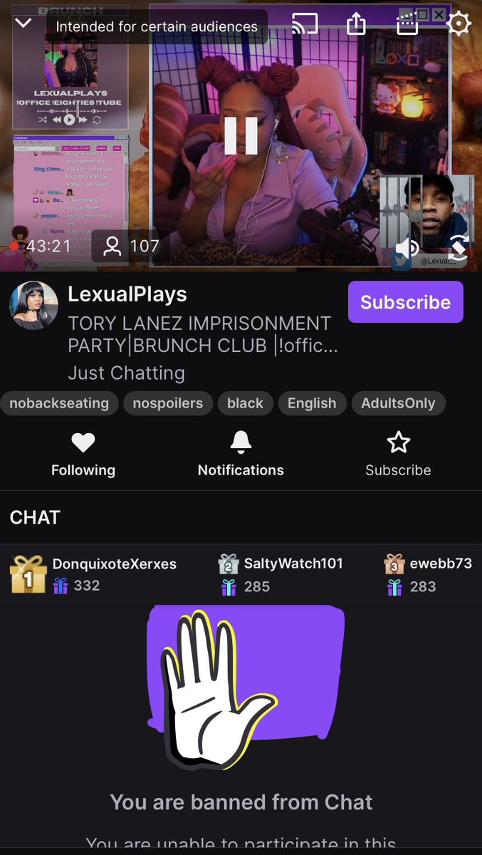 Him (@princeqram) on Twitter photo They literally let anyone stream these days what kind of Black person <a href="/Lexual__/">schway lex.</a> has an imprisonment party for another Black person. I got timed out for saying I donโt hate Tory Lanez??? #torylanez #megthestallion Slavery did a number on us I see ๐ They literally let anyone stream these days what kind of Black person <a href="/Lexual__/">schway lex.</a> has an imprisonment party for another Black person. I got timed out for saying I donโt hate Tory Lanez??? #torylanez #megthestallion Slavery did a number on us I see ๐