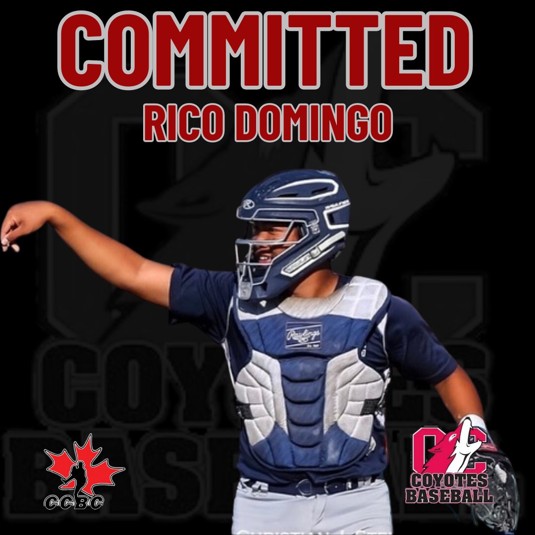 YotesBaseball's tweet photo. We are excited to announce the signing of C Rico Domingo from the UBC Thunder.

Welcome to the Yotes Family!

#HeartheHowl #offtheboard #ccbc #occoyotesbaseball #committed #pbrbc

@CastanetNews @KelownaNow @KelownaCapNews @KelownaCourier @OkanaganCollege https://t.co/3ITxu4cGqZ